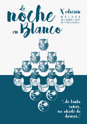 Cartel de la Noche en Blanco Málaga 2017