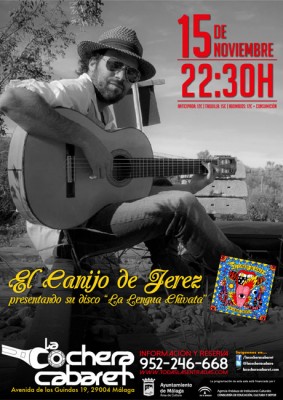 Cartel del concierto del Canijo de Jerez en la Cochera Cabaret 2014