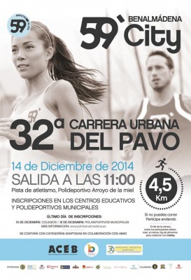 Cartel de la Carrera del Pavo 2014 Benalmádena