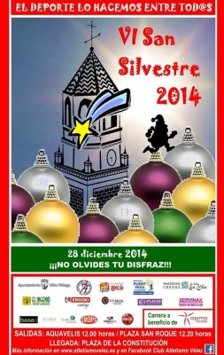 Cartel VI San Silvestre Torre del Mar Vélez-Málaga 2014