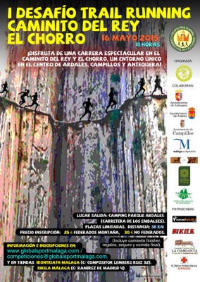 Cartel Trail Running Caminito del Rey - El Chorro 2015