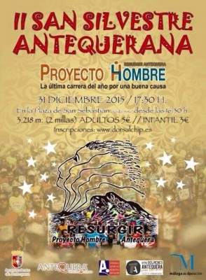 Cartel San Silvestre Antequera 2015 Proyecto Hombre