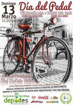 Cartel Día del Pedal Vélez-Málaga Torre del Mar 2016