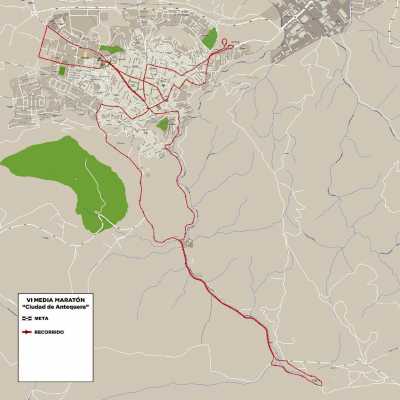 Recorrido de la Media Maratón Antequera 2017