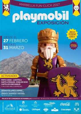 Cartel de la Exposición Playmobil Marbella 2017