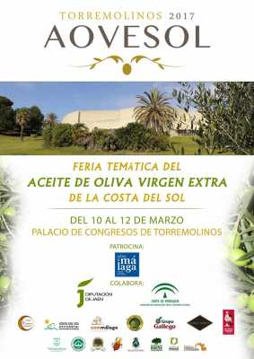 Cartel del Aovesol Torremolinos 2017. Feria aceite de oliva virgen extra