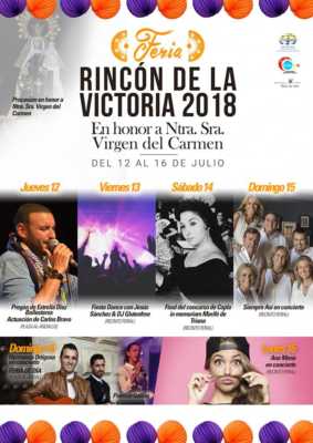 Cartel de la Feria del Carmen Rincón de la Victoria 2018