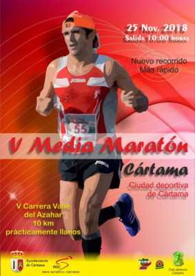 Cartel de la Media Maratón Cártama 2018 y Carrera Valle Azahar 2018