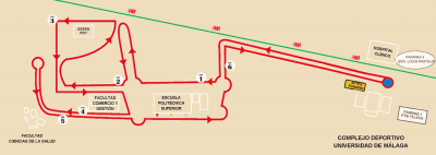 Recorrido de la II Carrera Popular Universidad de Málaga 2017