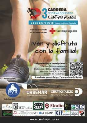 Cartel de la Carrera Popular Centro Plaza Nueva Andalucía - Marbella 2018