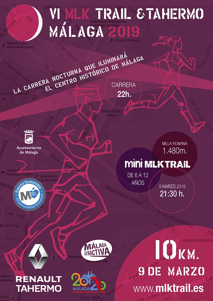 MLK Trail Málaga 2019. Carrera nocturna por el centro histórico