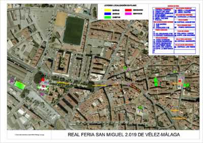 Plano del Real de la Feria de San Miguel de Vélez-Málaga 2019