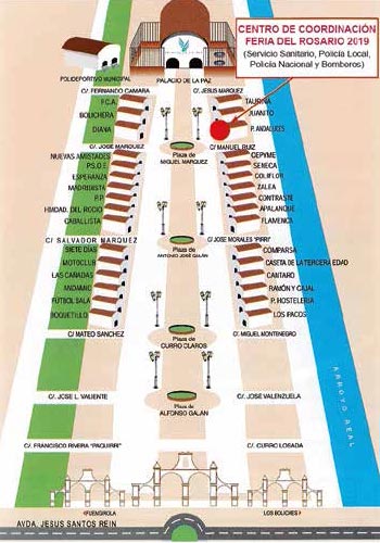 Plano del Real de la Feria del rosario Fuengrola 2019