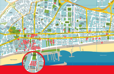 Plano de establecimientos participantes en la Ruta de la Tapa Erótica de Fuengiorla 2019