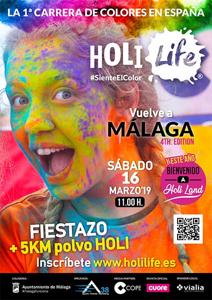 Holi Life 2019 Málaga. Carrera polvos de colores