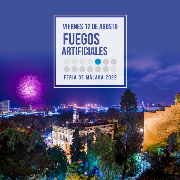 Fuegos artificiales y drones de la Feria de Málaga 2022