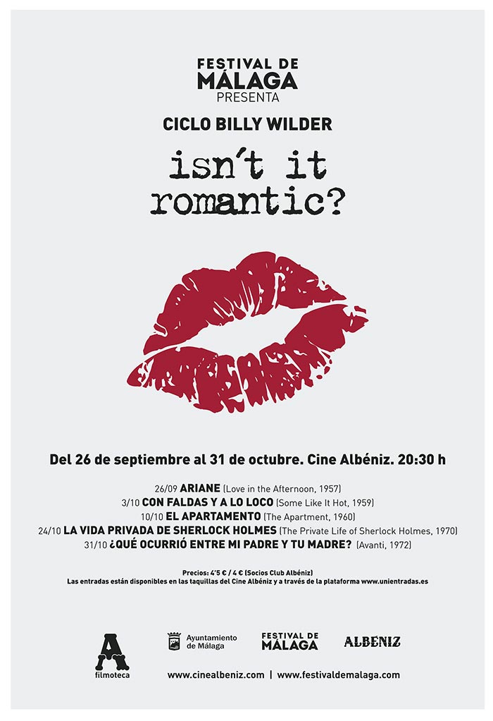 Ciclo Billy Wilder. Isn’t it romantic? En el Cine Albéniz