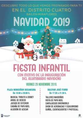 Fiesta Inauguración Alumbrado Navidad Bailén Miraflores 2019. Distrito 4